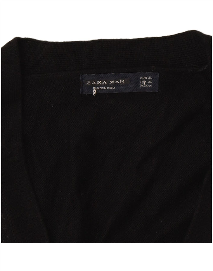 Zara muški kardigan pulover XL crne boje