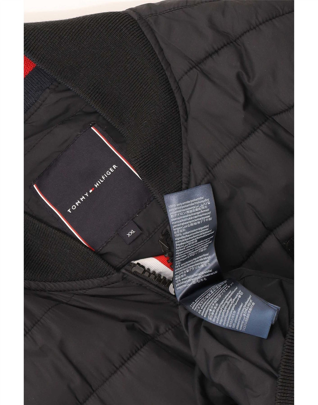 Tommy Hilfiger muška podstavljena jakna UK 44 2XL crni poliamid