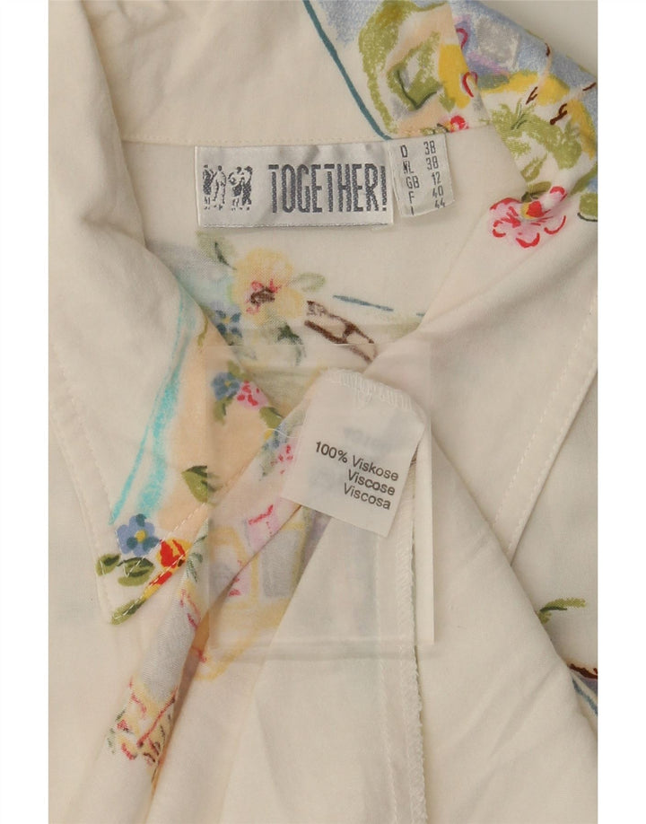 Together ženska maksi haljina bez rukava UK 12 Srednje bijela patchwork