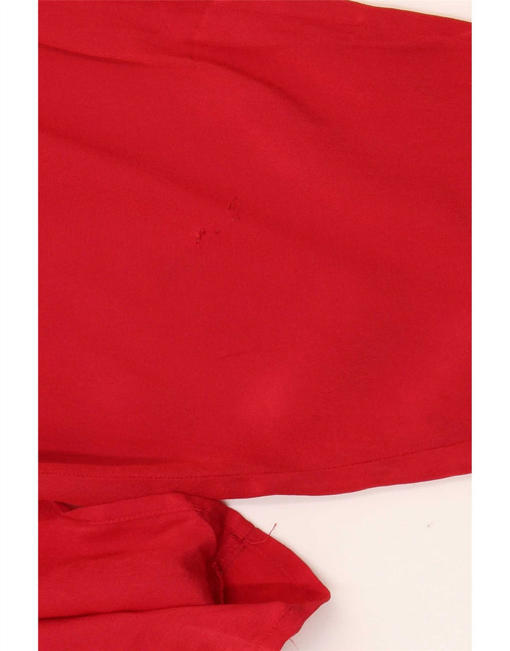 Vintage ženska bluza širokog kroja IT 42 Srednje crveni acetat