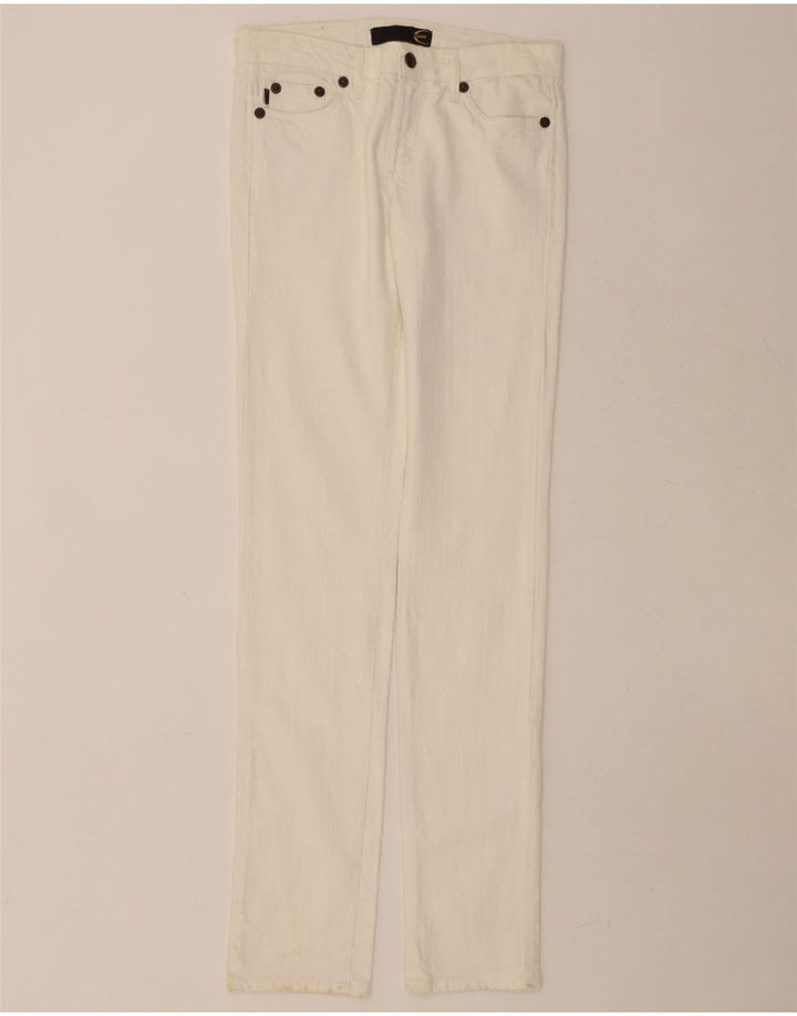 JUST CAVALLI Womens Slim Jeans W27 L35 White Cotton Vintage Just Cavalli and Second-Hand Just Cavalli from Messina Hembry 