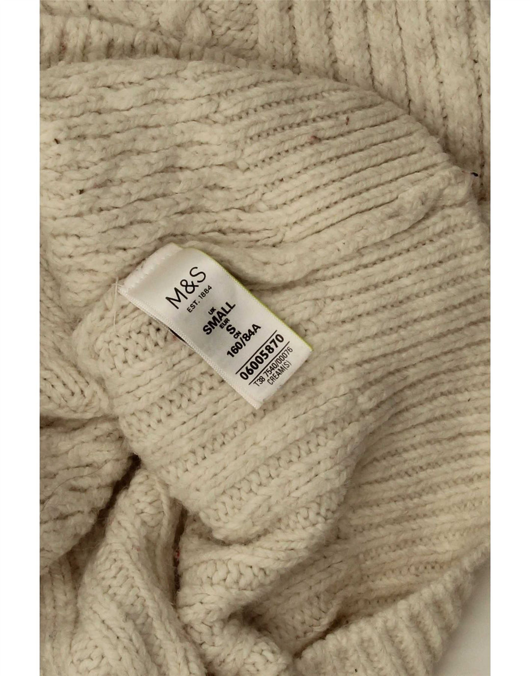 Marks & Spencer ženski prekomjerni kardigan pulover UK 10 Small Beige Acrylic