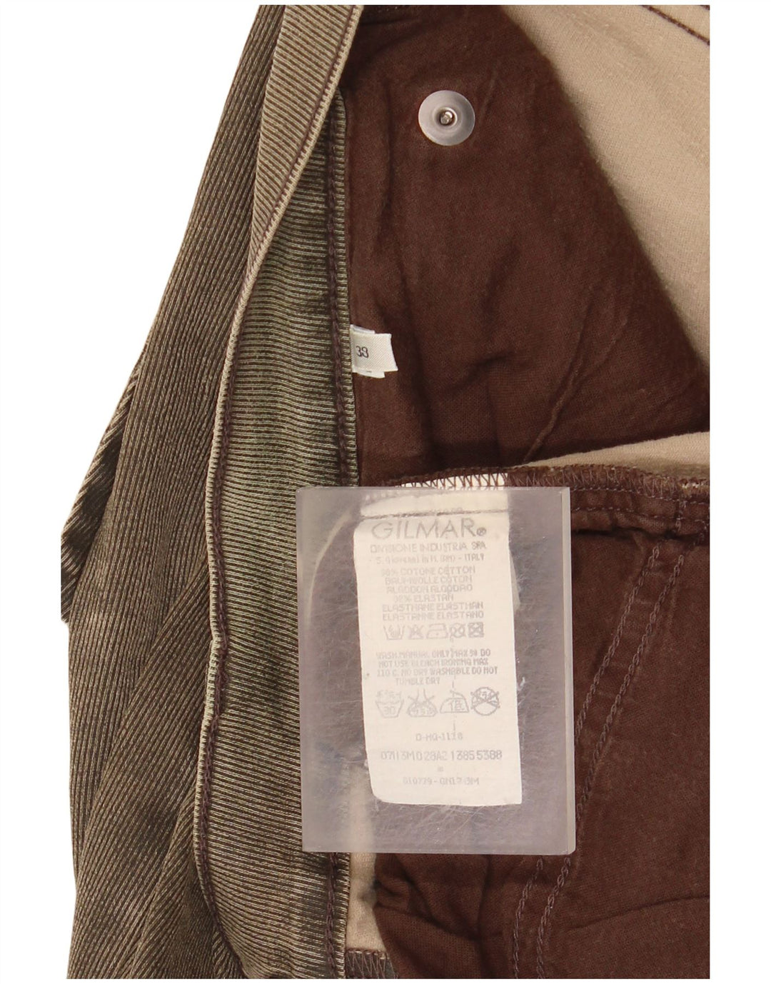 ICEBERG muške ravne traperice W38 L27 kaki pamuk