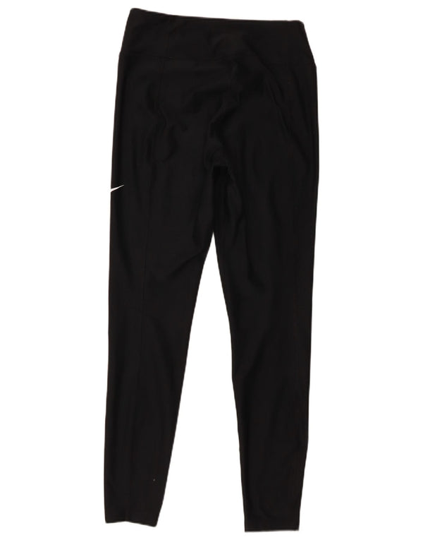 Nike Ženske Dri Fit Leggings UK 14 Srednje crni poliester