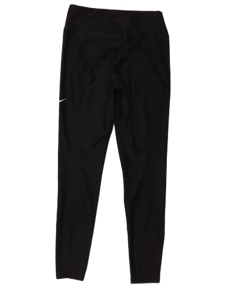 Nike Ženske Dri Fit Leggings UK 14 Srednje crni poliester