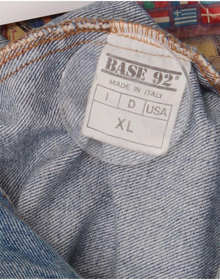 Base 92 muška grafička traper jakna UK 42 XL plava