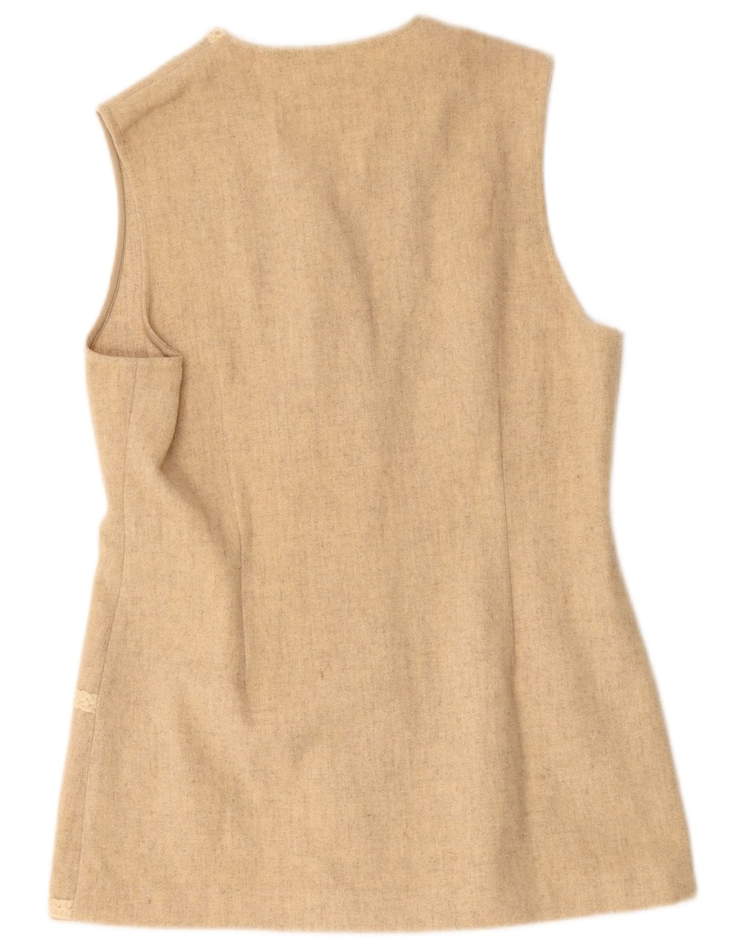 Vintage ženski prsluk UK 14 Medium Beige Wool