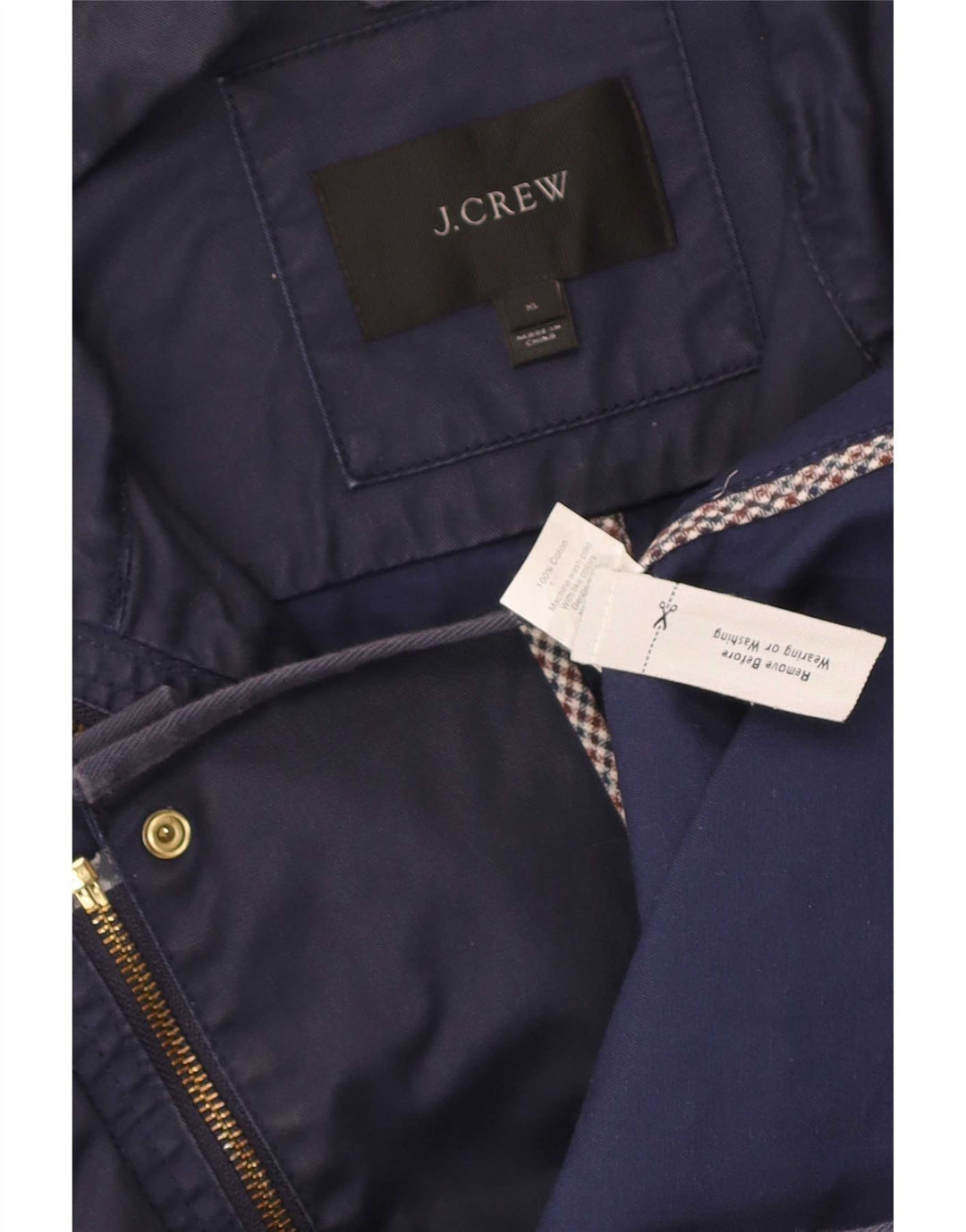 J. Crew Ženska pomoćna jakna UK 18 XL tamnoplavi pamuk