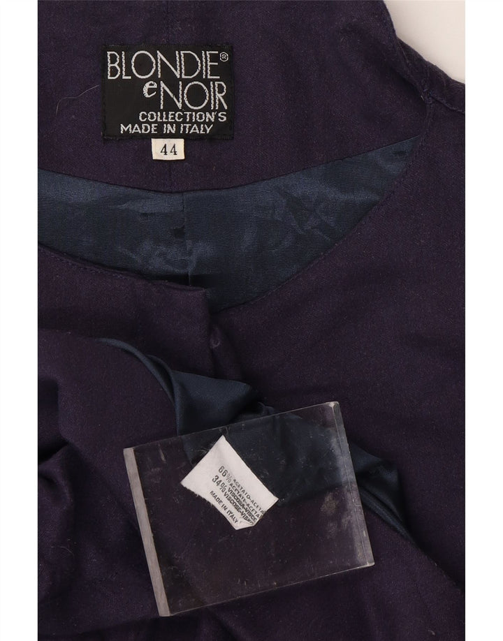 VINTAGE ženska bomber jakna IT 44 Srednje tamnoplavi acetat