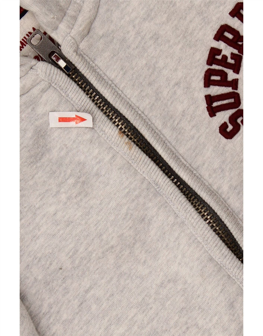 SUPERDRY muški pulover s kapuljačom s patentnim zatvaračem, mali sivi pamuk