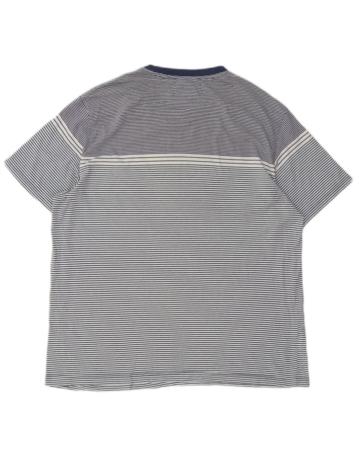 PENGUIN Muška visoka majica kratkih rukava XL, tamnoplavi pamuk na pruge