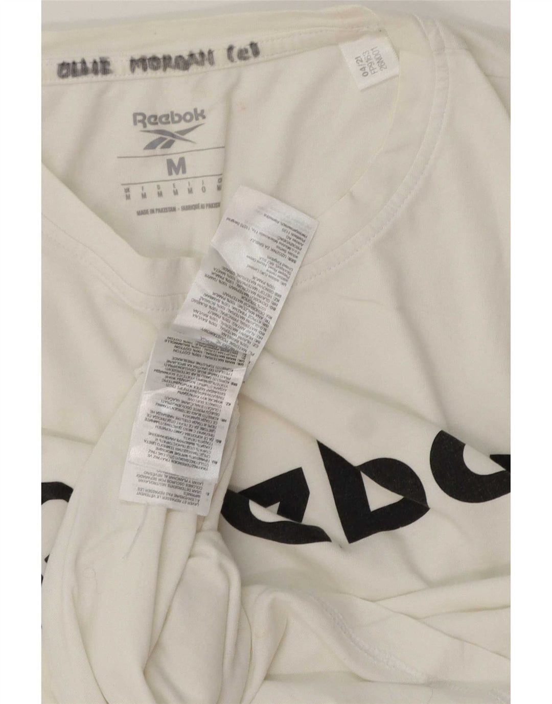 Reebok muška grafička majica kratkih rukava Srednje bijeli pamuk