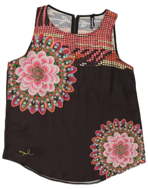 Ženska majica bez rukava Desigual UK 16 velika crna cvjetna