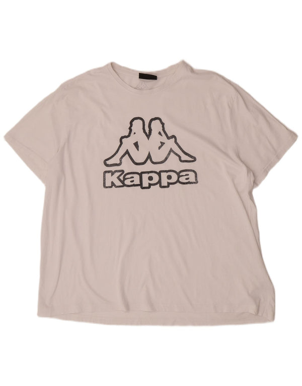 Kappa muška majica s grafičkim motivima, bijeli pamuk, 4XL