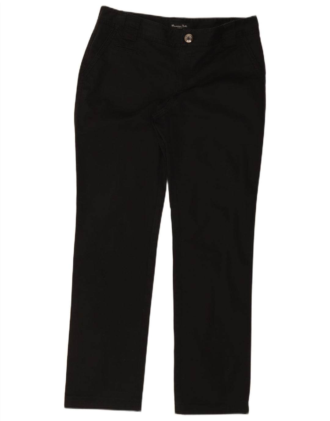 Ženske ravne chino hlače Massimo Dutti EU 40 srednje W30 L30 crne