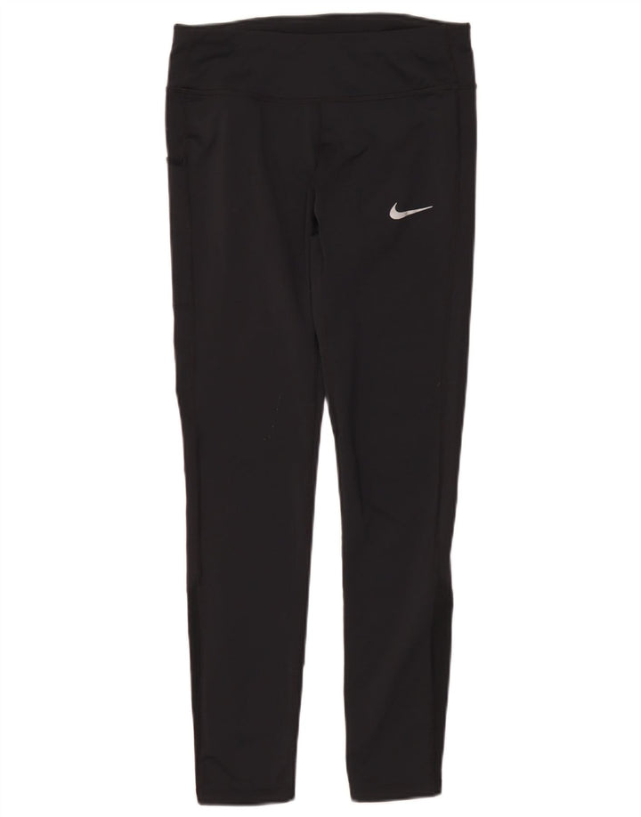 Nike Ženske Dri Fit Leggings UK 10 Male crne poliesterske