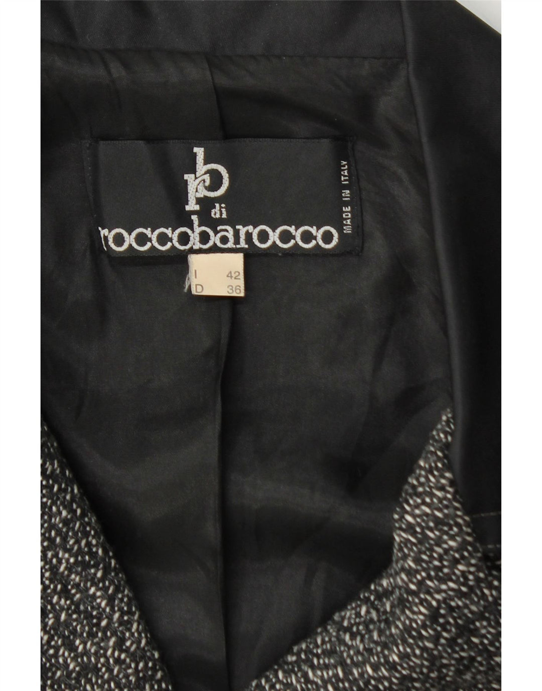 ROCCOBAROCCO ženski kaput IT 42 Srednja crna flekasta vuna