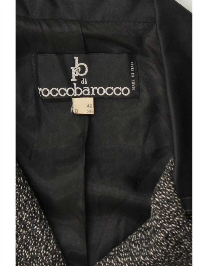 ROCCOBAROCCO ženski kaput IT 42 Srednja crna flekasta vuna
