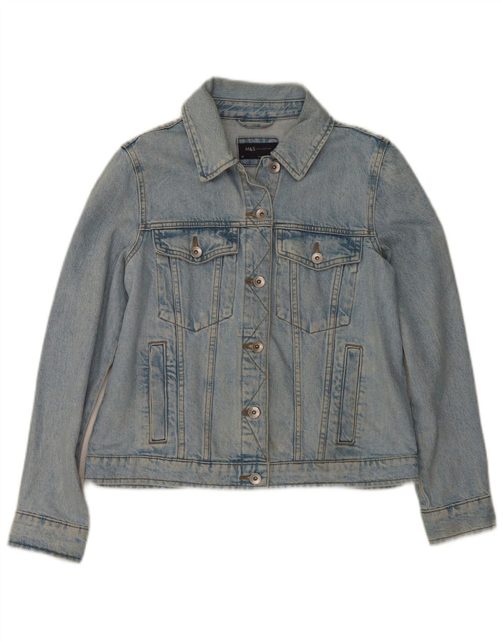 Marks & Spencer ženska traper jakna UK 10 Small Blue Cotton