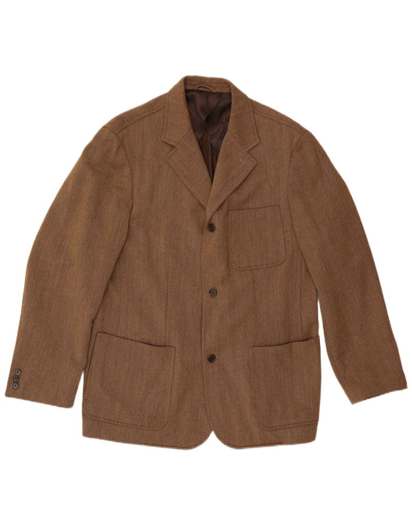 Luciano Barbera muška jakna s 3 gumba IT 54 2XL smeđa vunena klasična