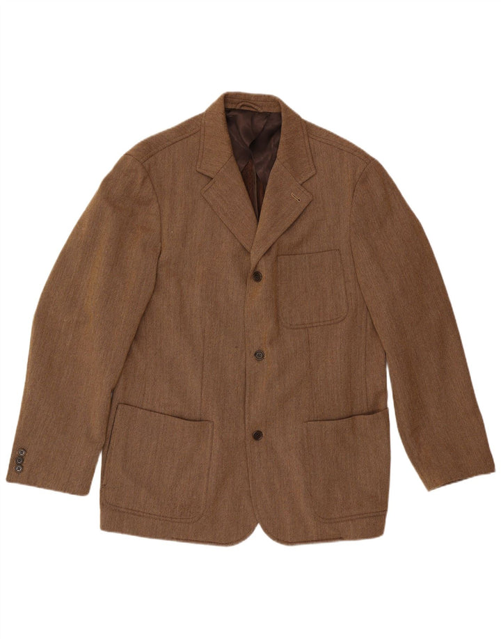 Luciano Barbera muška jakna s 3 gumba IT 54 2XL smeđa vunena klasična