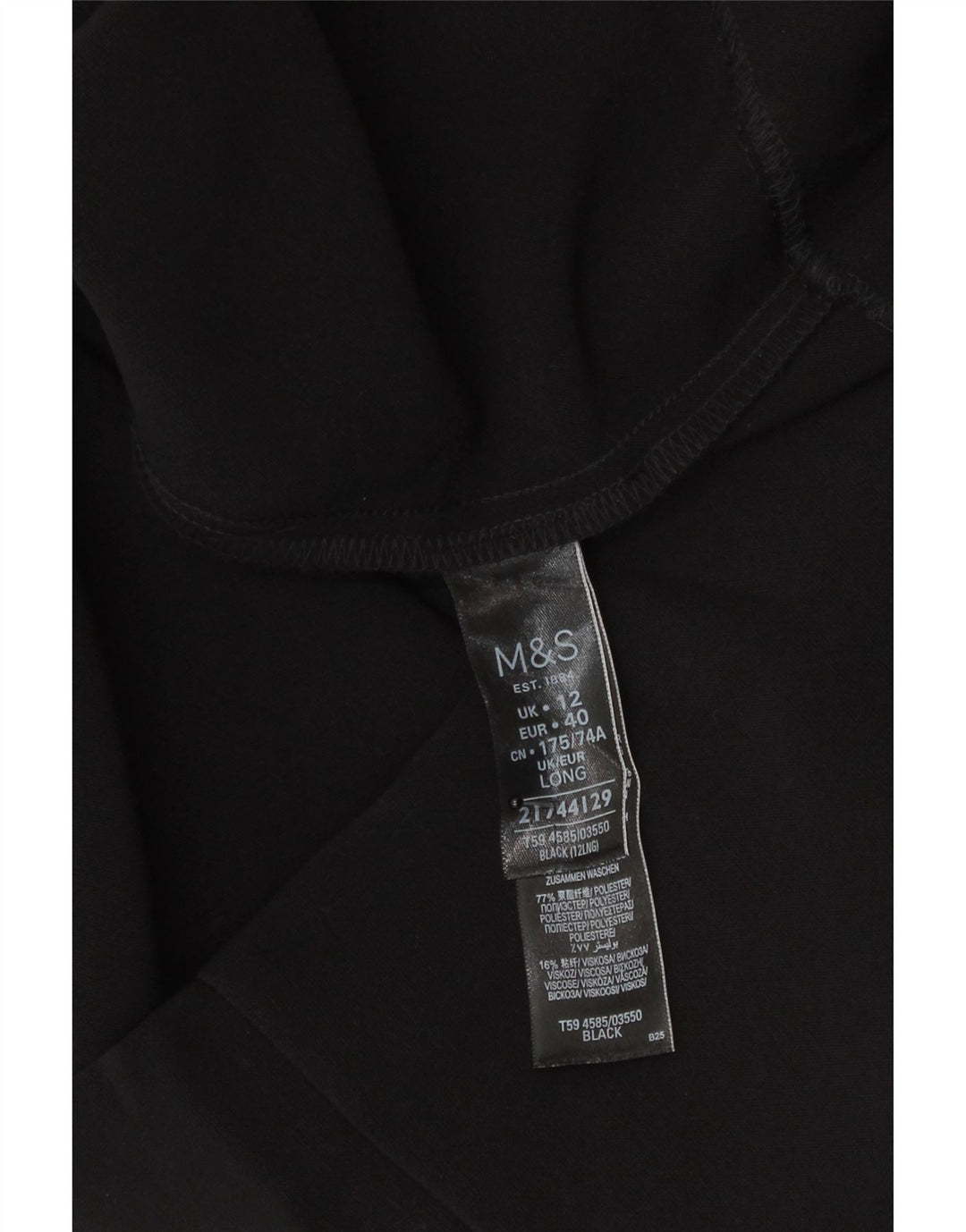 Marks & Spencer ženska pencil suknja UK 12 srednje W30 crni poliester