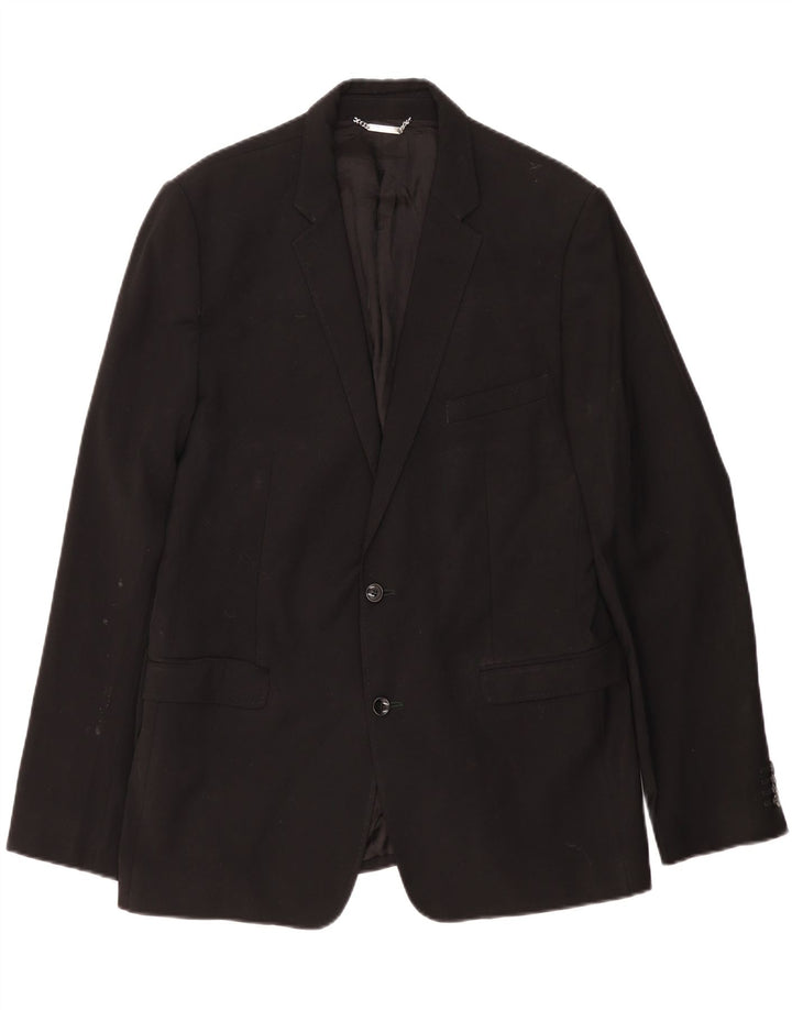 Dolce & Gabbana muška uska jakna sa 2 gumba IT 54 2XL crna vuna