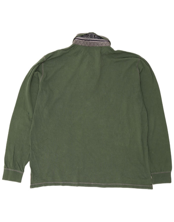 Kappa muška polo majica dugih rukava 3XL zeleni pamuk