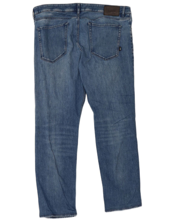 Hugo Boss Mens Maine Regular Fit Straight Jeans W36 L30 Plavi pamuk