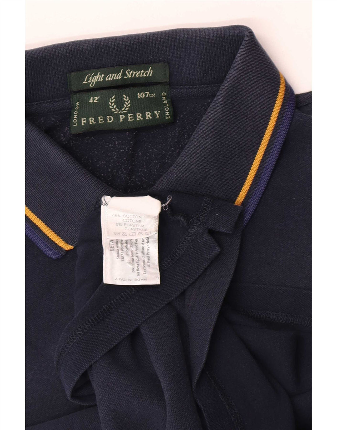 Fred Perry muška lagana i rastezljiva polo majica Srednje tamnoplavi pamuk