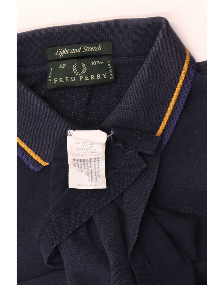 Fred Perry muška lagana i rastezljiva polo majica Srednje tamnoplavi pamuk