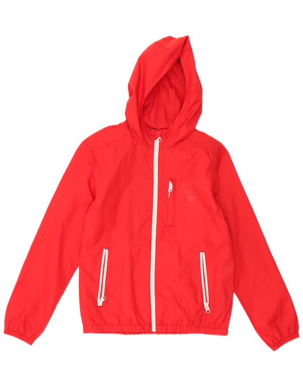 Quiksilver kišna jakna s kapuljačom za dječake 11-12 godina, srednje crvena poliester