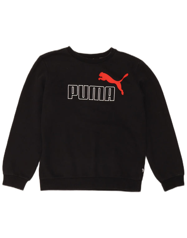 Puma Boys Graphic Sweatshirt Džemper 13-14 godina crni pamuk