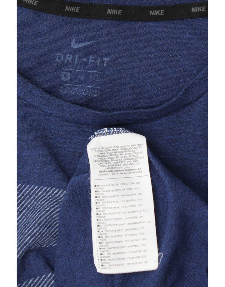 Nike Dri Fit majica kratkih rukava XL tamnoplavi poliester