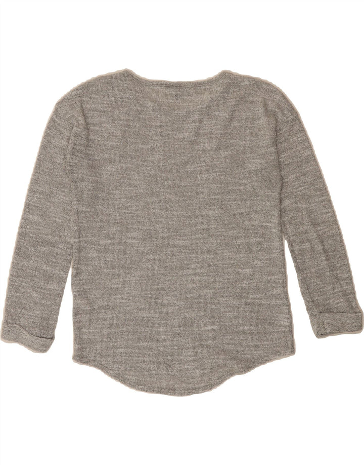 TOPSHOP Womens Top Long Sleeve UK 8 Small Grey Polyester Vintage Topshop and Second-Hand Topshop from Messina Hembry 
