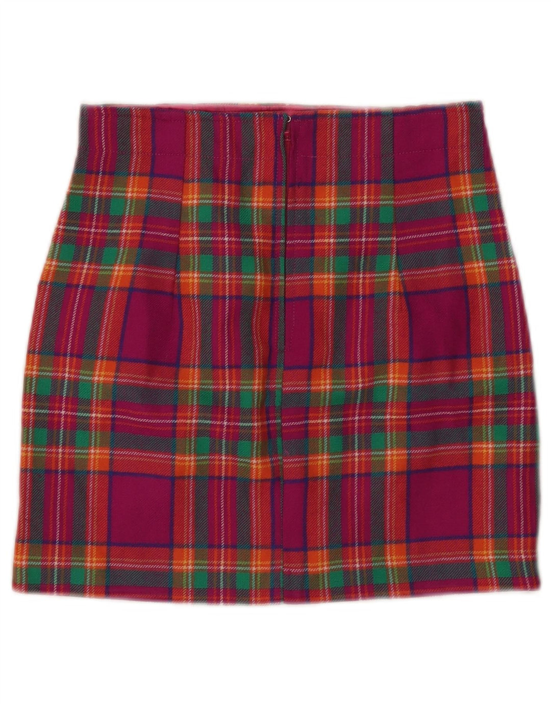 VINTAGE ženska mini suknja W24 XS ružičasta karirana