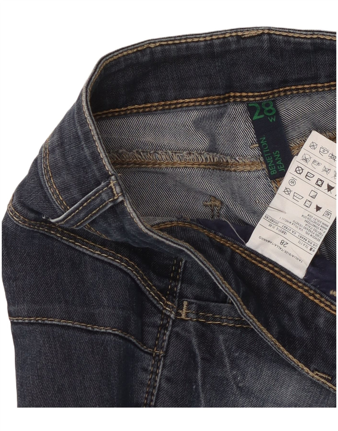 Ženske traperice Benetton Bootcut W28 L30 Plave