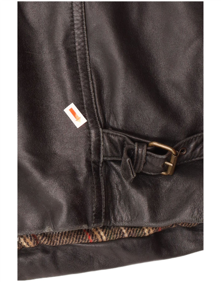 VINTAGE muška kožna jakna IT 54 2XL crna koža