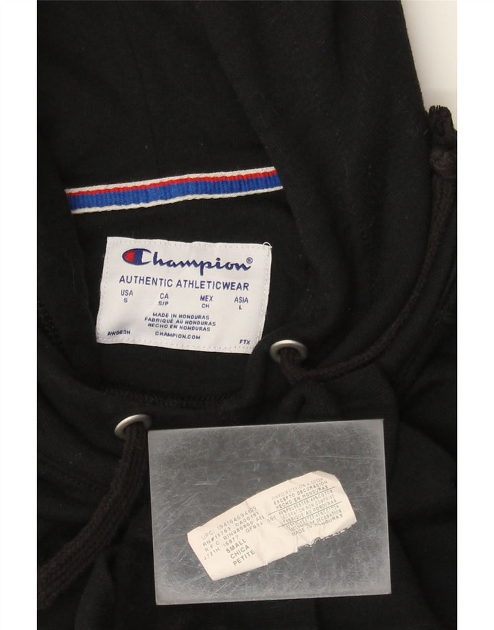 CHAMPION Ženska majica s kapuljačom s grafičkim motivima, mali crni poliester