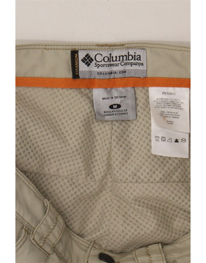COLUMBIA Womens Straight Cargo Trousers Medium W30 L30 Beige Nylon Vintage Columbia and Second-Hand Columbia from Messina Hembry 