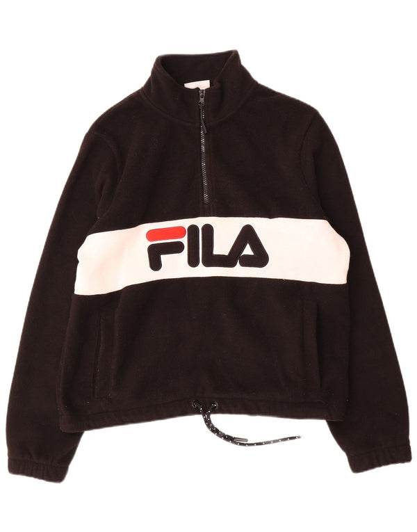 Fila veliki ženski džemper od flisa s grafičkim motivima UK 8, mali crni blok u boji
