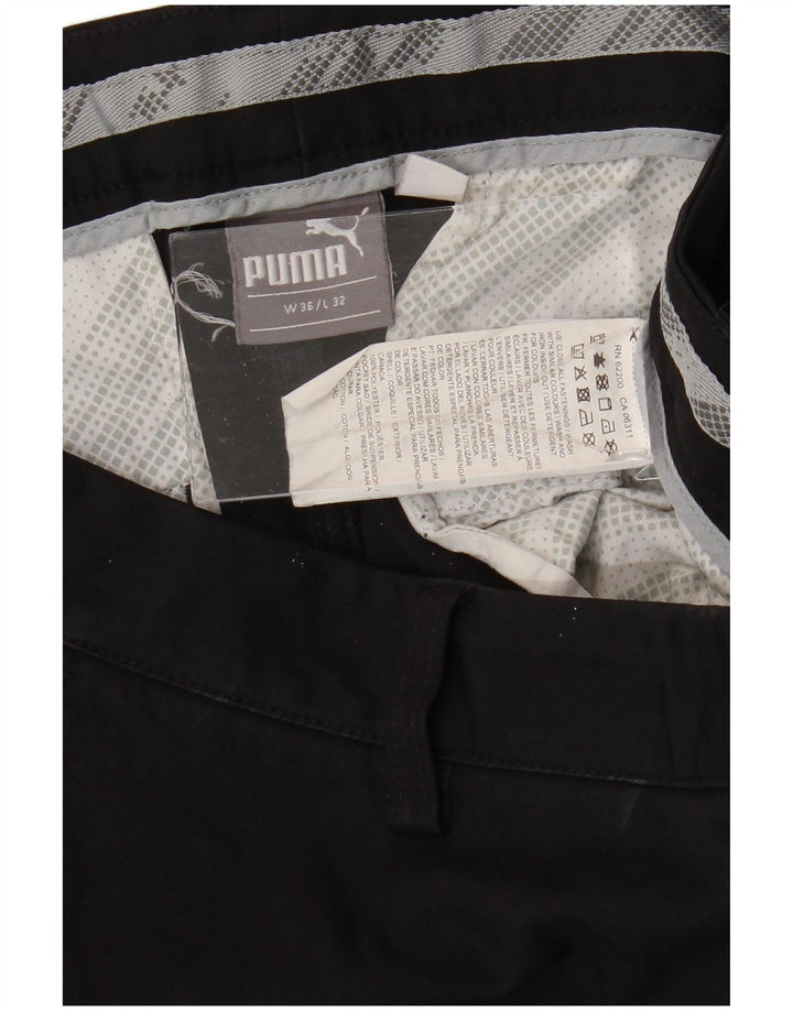 PUMA muške uske chino hlače W36 L32 crni poliester
