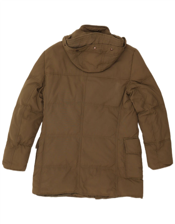 JOHN ASHFIELD Muški podstavljeni kaput s kapuljačom UK 36 Mali kaki najlon