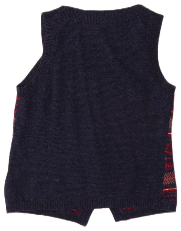 CREW CLOTHING Ženski kardigan pulover UK 16 Large Navy Blue Fair Isle