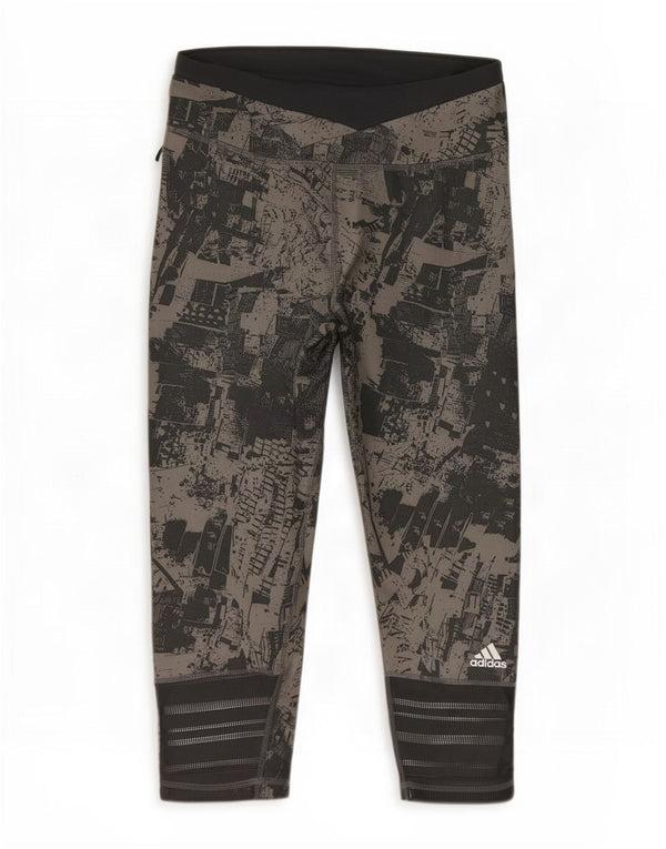 Adidas ženske tajice Climacool s apstraktnim uzorkom UK 12/14 srednje zelene