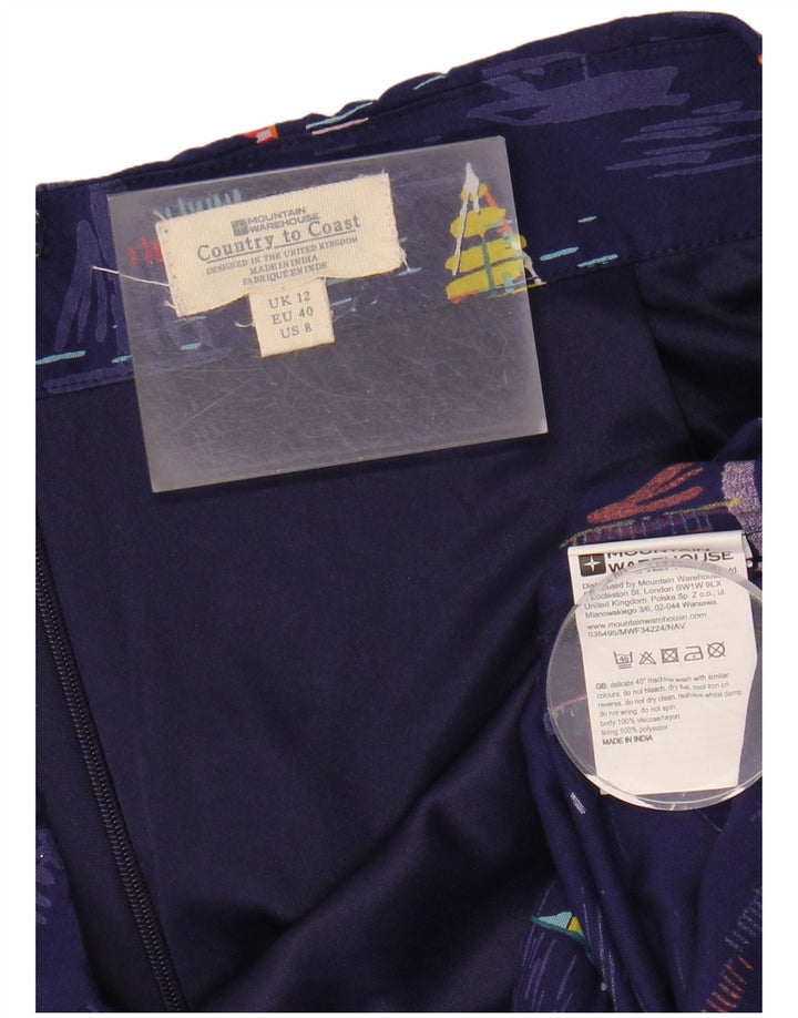 MOUNTAIN WAREHOUSE Womens A-Line Skirt UK 12 Medium W30  Navy Blue