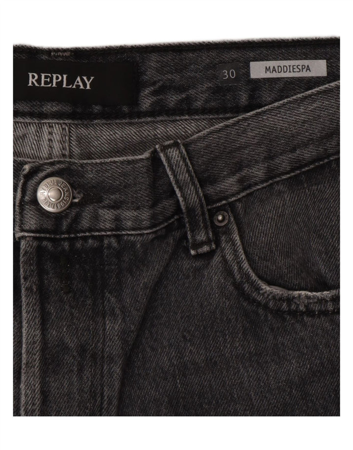 REPLAY Womens Straight Jeans W30 L29 Grey Vintage Replay and Second-Hand Replay from Messina Hembry 