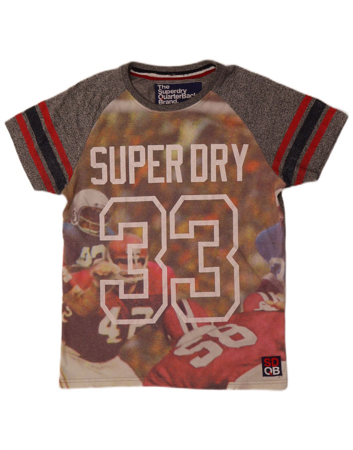 Superdry muška grafička majica kratkih rukava srednje sivi pamuk