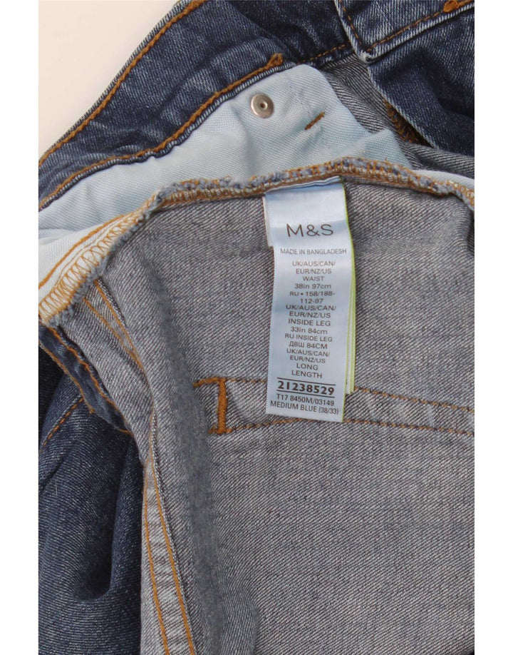 Marks & Spencer muške obične ravne traperice W38 L33 plavi pamuk