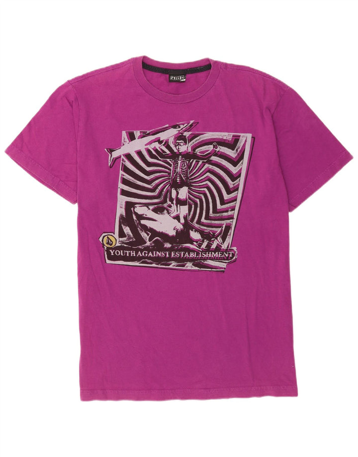 Volcom muška velika ljubičasta majica s grafičkim motivima